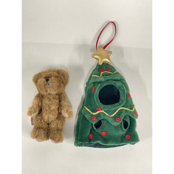 Boyds Collection Mini Bear Lil Spruce Fraiser Christmas Tree Peeker Ornament - Picture 3 of 8